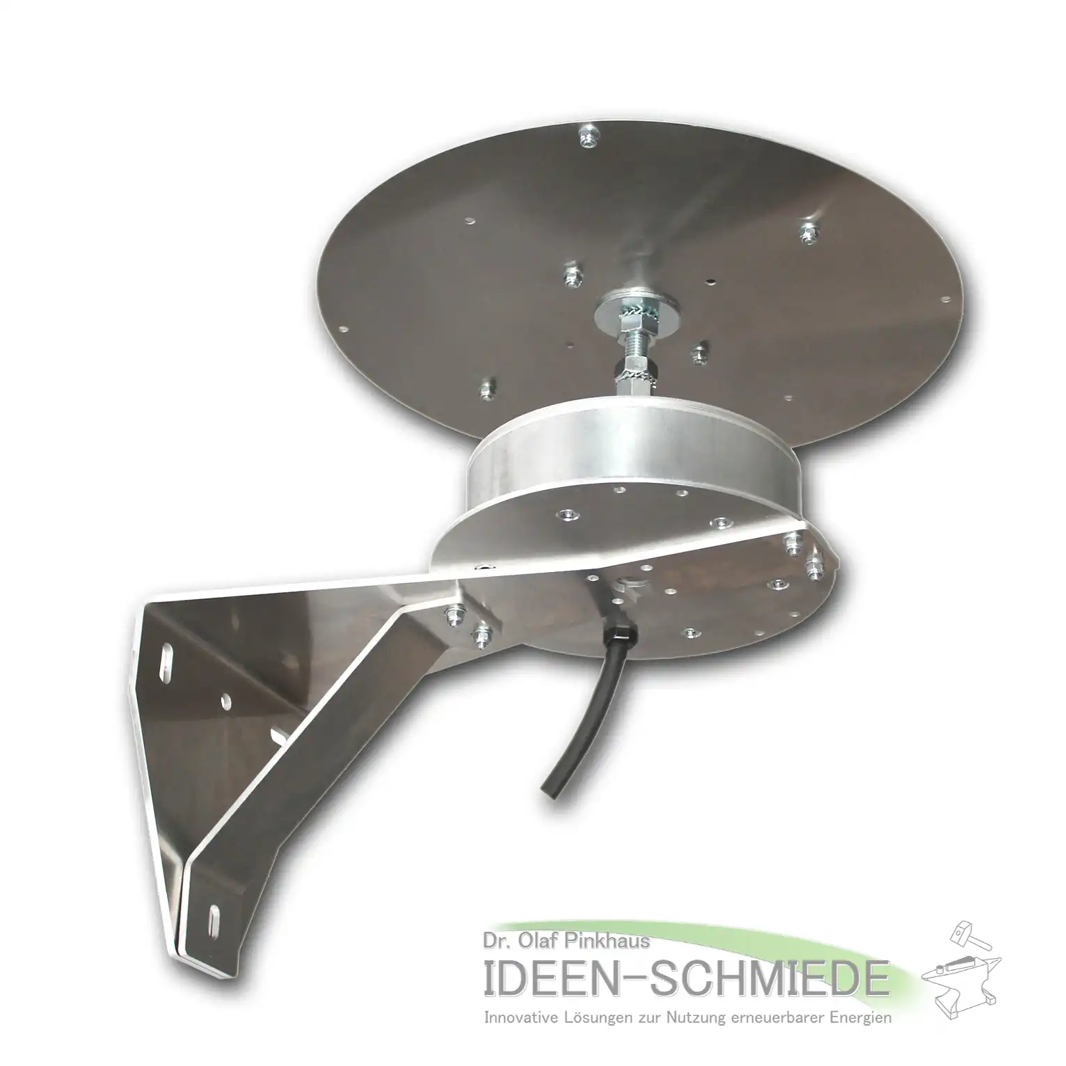 EI_II ALUMINIUM Rotor mit Generator und Halterung unten EI_II Bottom Mount with Generator