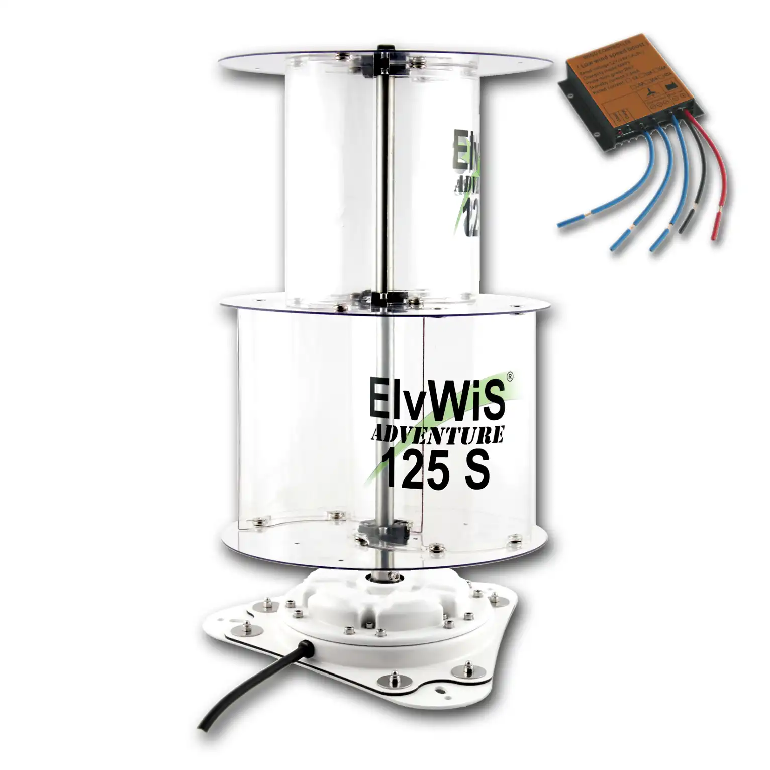 ElvWiS 125S Stationary ADVENTURE Windturbine mit Generator und Laderegler, verschraubt ElvWiS 125S Stationary ADVENTURE Windturbine mit Generator und Laderegler, verschraubt