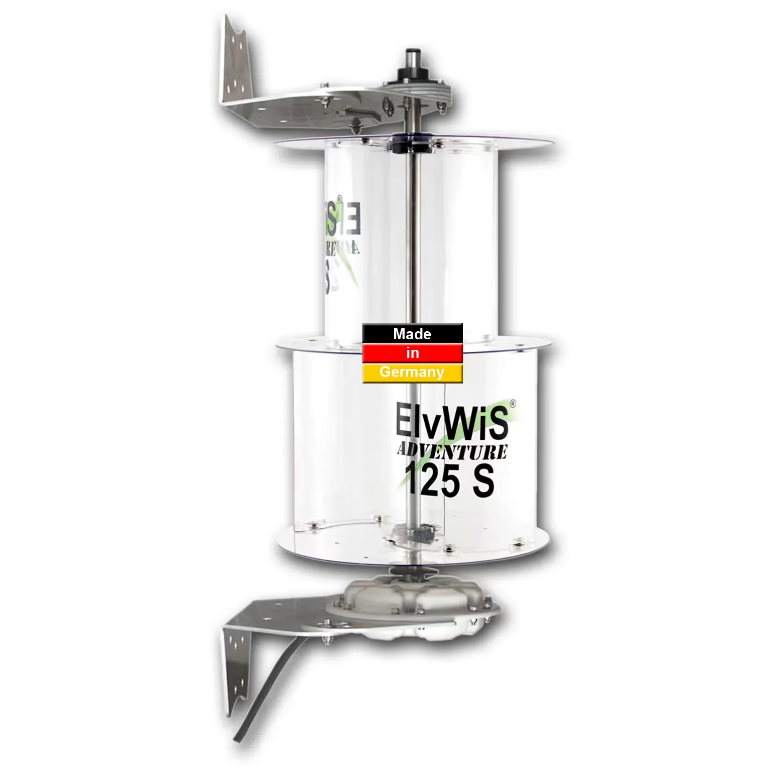 100W Vertikale Windturbine – 2-Blatt, Weiß, Leise, Für Haus, Business & Industrie – Inkl. Controller