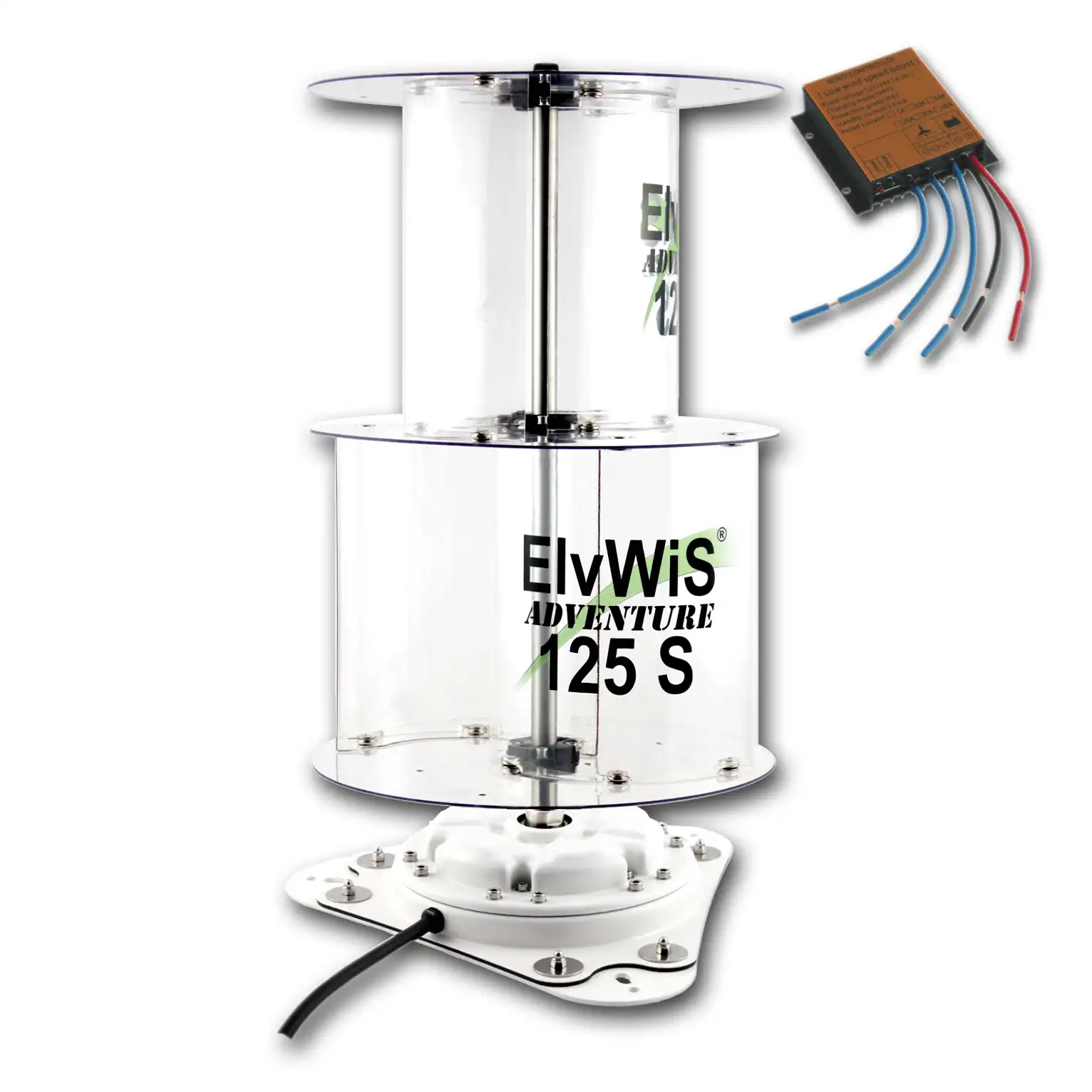 ElvWiS 125S Stationary ADVENTURE Windturbine mit Generator und Laderegler, zerlegbar ElvWiS 125S Stationary ADVENTURE Windturbine mit Generator und Laderegler, zerlegbar