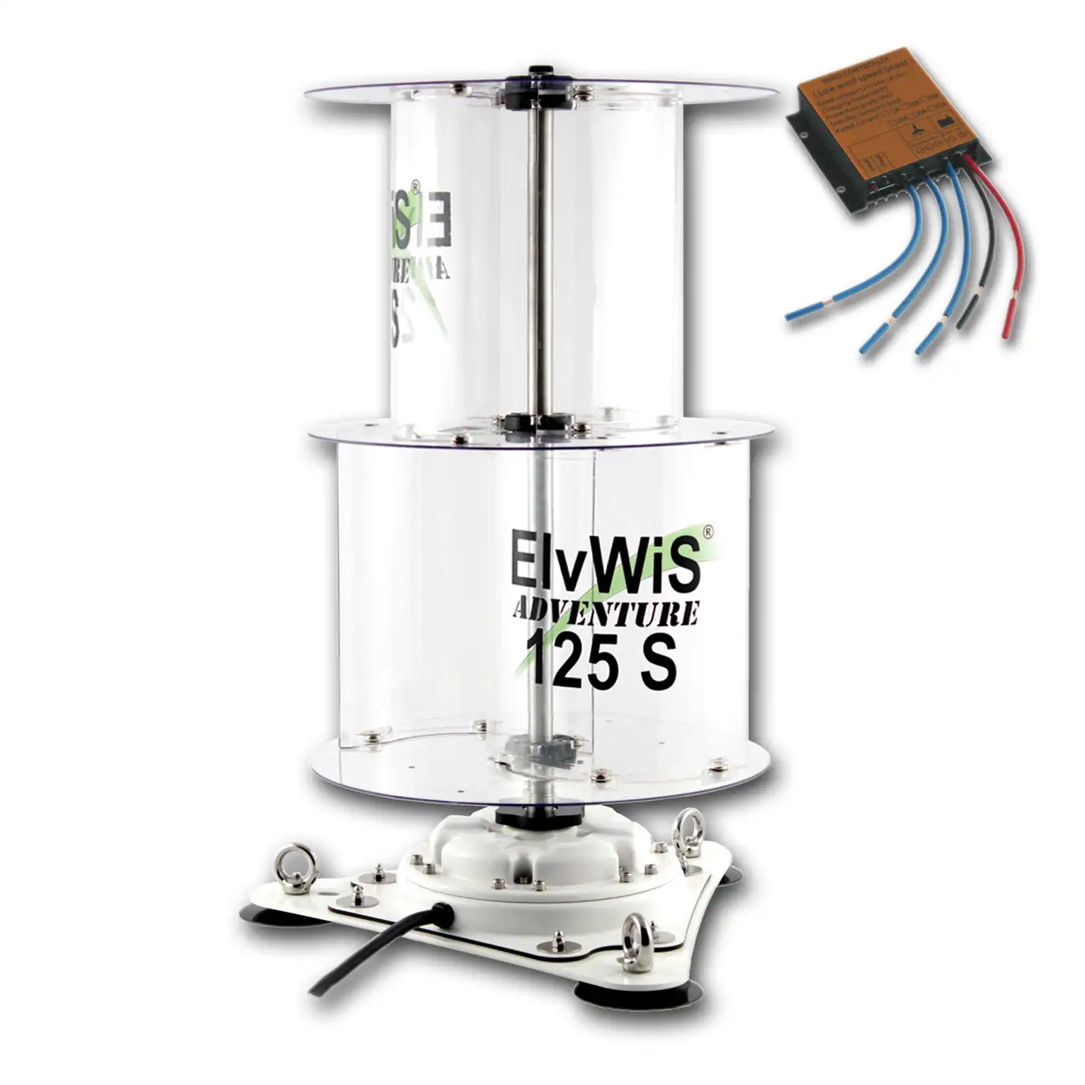 ElvWiS 125S Basic ADVENTURE Windturbine mit Generator und Laderegler, zerlegbar ElvWiS 125S Basic ADVENTURE Windturbine mit Generator und Laderegler, zerlegbar