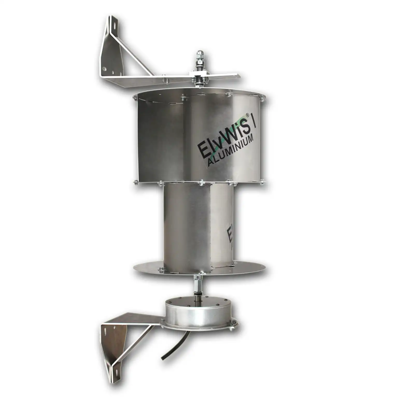 ElvWiS I ALUMINIUM Windturbine mit Generator und Halterung ElvWiS I ALUMINIUM Windturbine mit Generator und Halterung