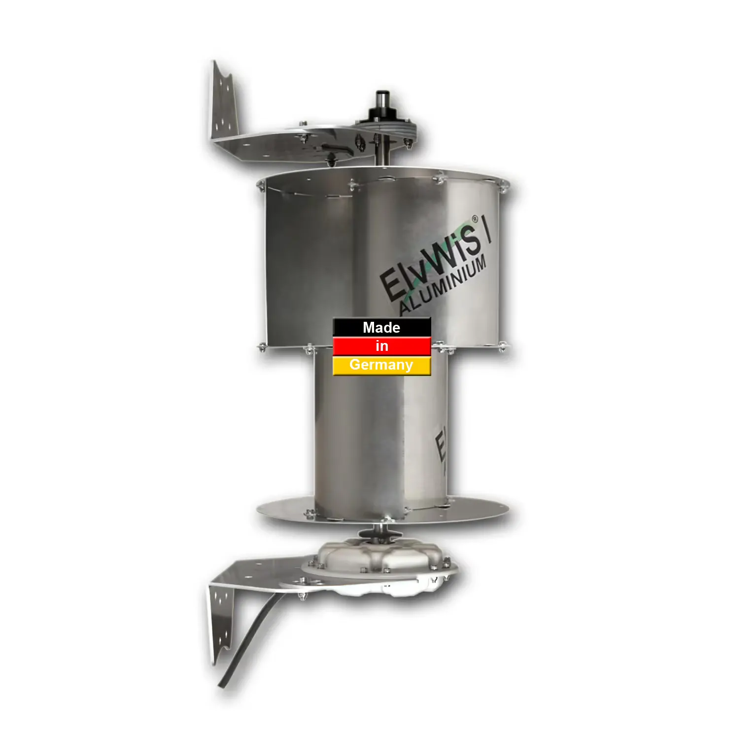 ElvWiS-I-ALUMINIUM-Hybrid-Windturbine-mit-Generator-und-Halterung ElvWiS-I-ALUMINIUM-Hybrid-Windturbine-mit-Generator-und-Halterung