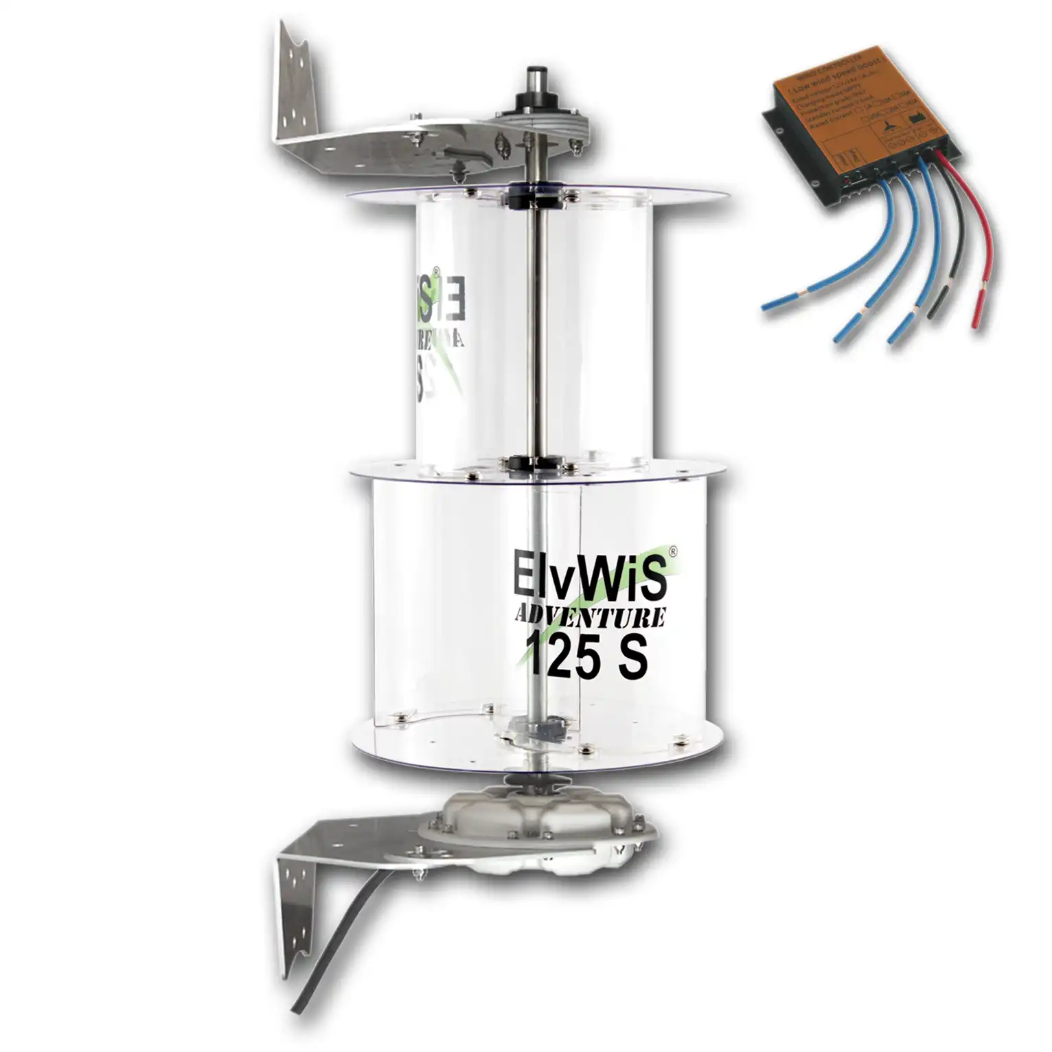 ElvWiS 125S ADVENTURE Windturbine mit Generator, Halterung und Laderegler ElvWiS 125S ADVENTURE Windturbine mit Generator, Halterung und Laderegler